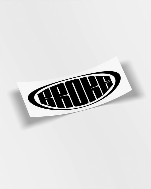 Broke Oval Large Sticker